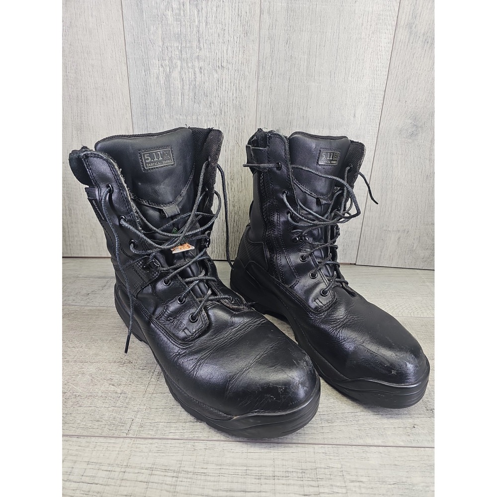 511 5.11 Tactical Combat Boots Waterproof Size 12 side zip and lace up.